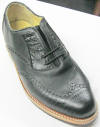 Classic Black Embossed Lizard Wing Tip