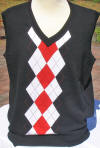Black Argyle sweater vest