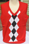 Red Argyle sweater vest